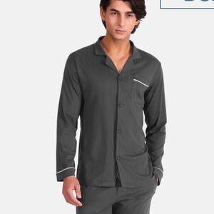 David Archy Men’s Pajama Shirt lot Gray and Blue
